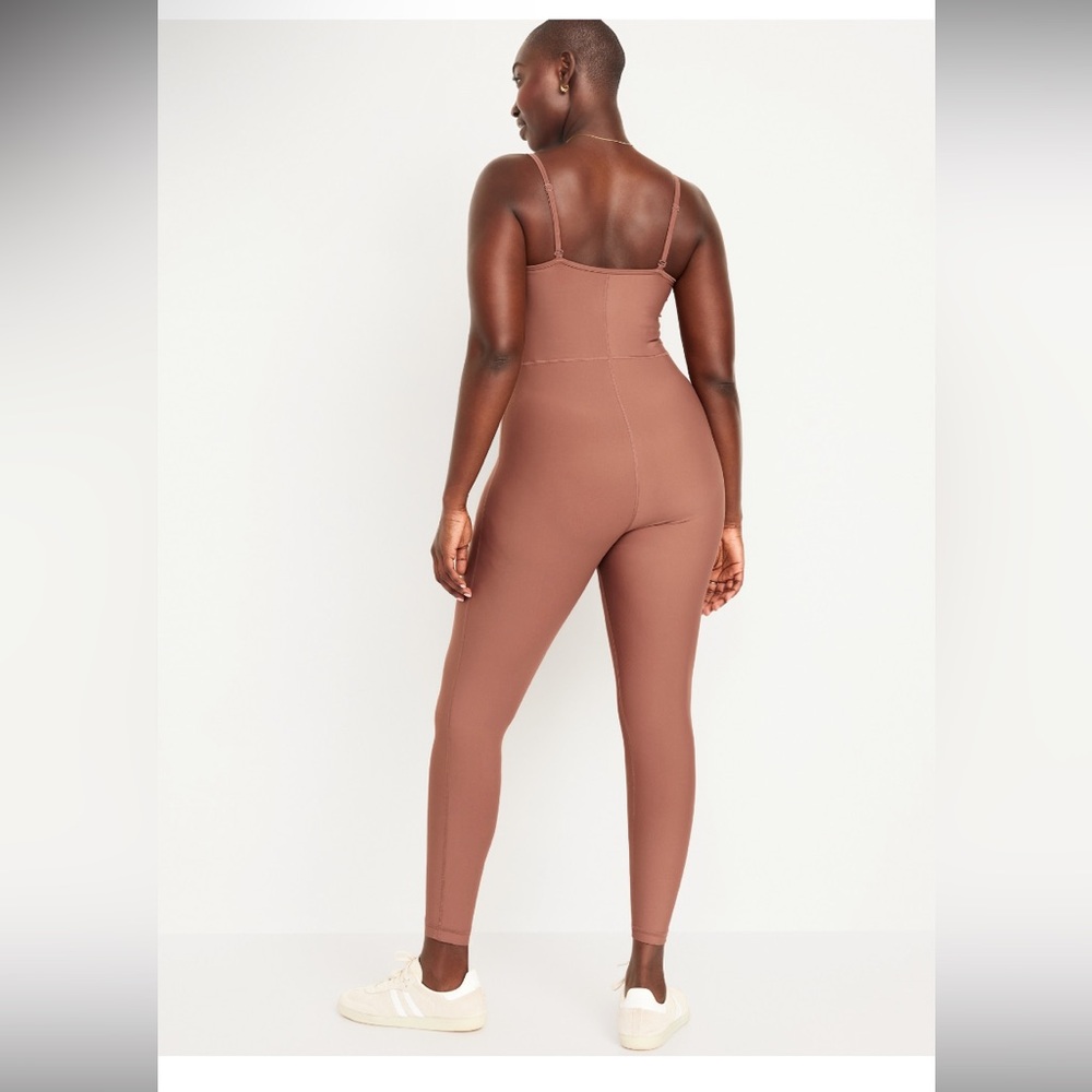 Old Navy Active Powersoft Cami Bodysuit Jumpsuit Mauve Brown Women's Size XL - Picture 2 of 11